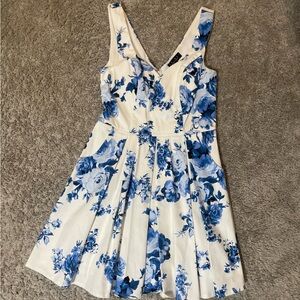 Trixxi floral white and blue dress